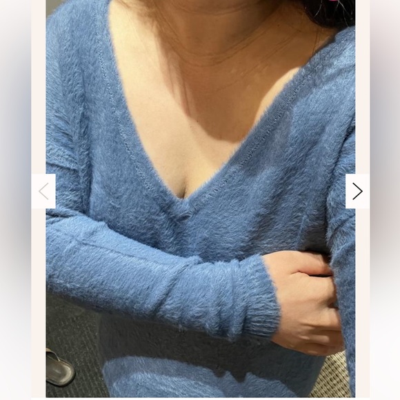 Free People Girls night in Maxi pullover in blue size small - Picture 6 of 6